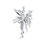 Amy Brown Firefly Fairy Silver Pendant with Chain Set TSE749 - Jewelry