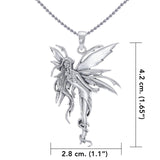 Amy Brown Firefly Fairy Silver Pendant with Chain Set TSE749 - Jewelry
