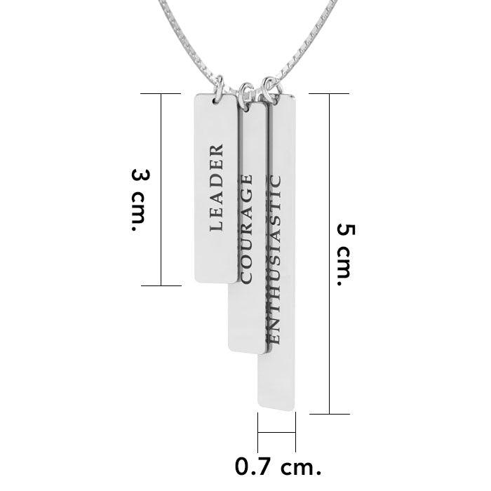 3 Words That Matter Rectangle Charm Set (Larger Version) TSE755 - Jewelry