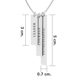 3 Words That Matter Rectangle Charm Set (Larger Version) TSE755 - Jewelry