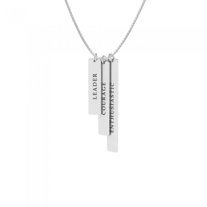 3 Words That Matter Rectangle Charm Set (Larger Version) TSE755 - Jewelry