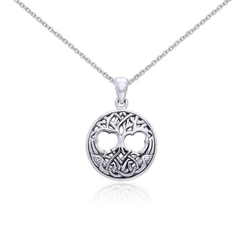 Silver Celtic Tree of Life Pendant and Chain Set TSE780 - Jewelry