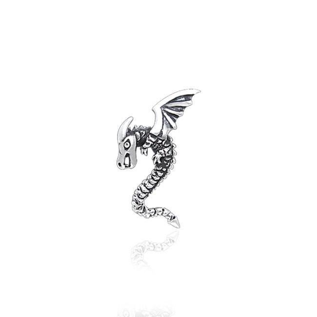 Winged Dragon Silver Tie Tac TTT009 - Jewelry