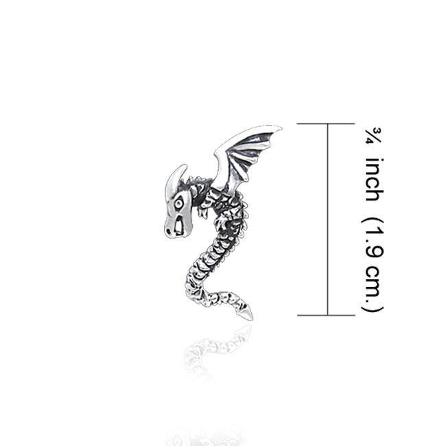 Winged Dragon Silver Tie Tac TTT009 - Jewelry