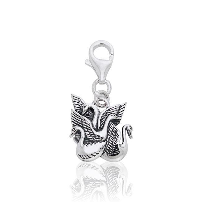 Swan Children of Lir Clip Charm TWC047 - Jewelry