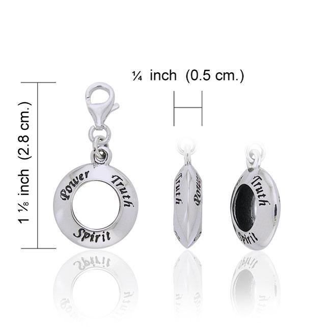 Power Truth Spirit Silver Clip Charm TWC078 - Jewelry