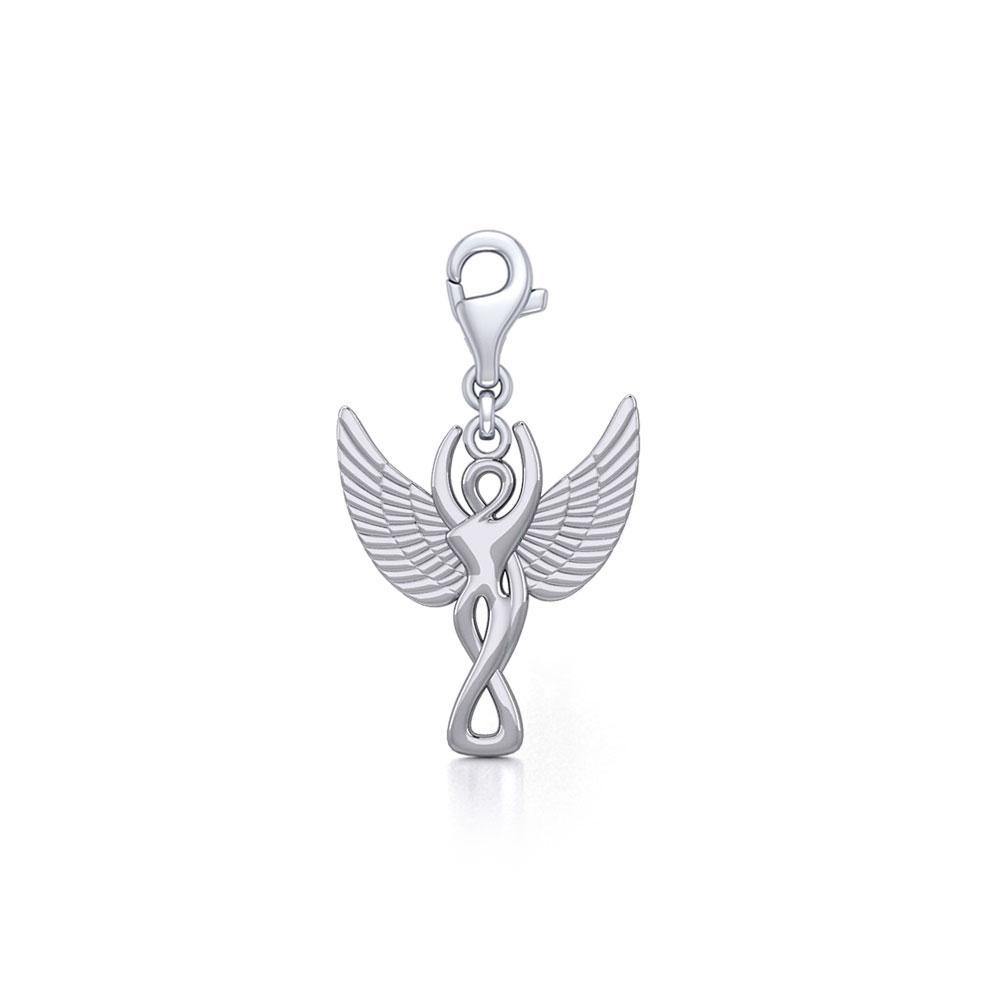 Angel Goddess Silver Clip Charm TWC165 - Jewelry