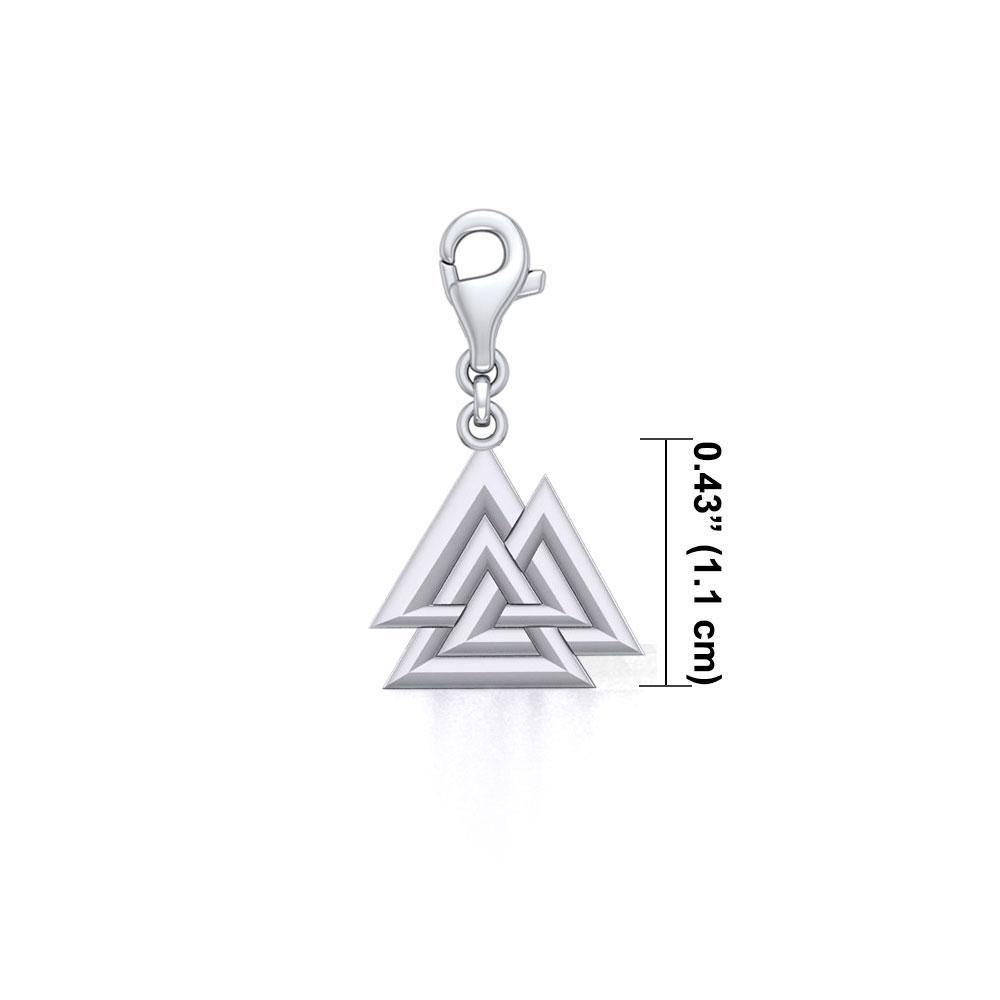 Sterling Silver Viking Valknut Clip Charm TWC166 - Jewelry
