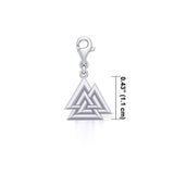 Sterling Silver Viking Valknut Clip Charm TWC166 - Jewelry