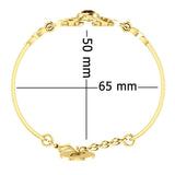 Crown Chakra with Celtic Trinity Gold plate on Silver Bracelet VBA285 - Jewelry