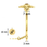 Crown Chakra with Celtic Trinity Gold plate on Silver Bracelet VBA285 - Jewelry