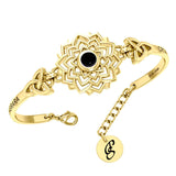 Crown Chakra with Celtic Trinity Gold plate on Silver Bracelet VBA285 - Jewelry