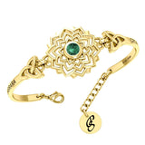 Crown Chakra with Celtic Trinity Gold plate on Silver Bracelet VBA285 - Jewelry