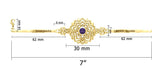 Crown Chakra with Celtic Trinity Gold plate on Silver Bracelet VBA285 - Jewelry
