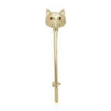 Fox with Gemstone Eyes Vermeil Brooch VBC084