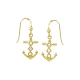 Anchor Gold Vermeil Earrings with Gemstone TER1451 - Jewelry