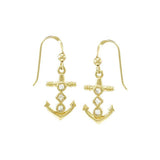 Anchor 14K Gold Vermeil Earrings with Gemstone VER1451