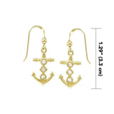 Anchor Gold Vermeil Earrings with Gemstone TER1451 - Jewelry