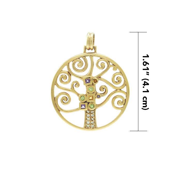 Worthy of the Golden Tree of Life ~ Sterling Silver Jewelry Pendant VPD3878 - Jewelry