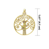 Worthy of the Golden Tree of Life ~ Sterling Silver Jewelry Pendant VPD3878 - Jewelry