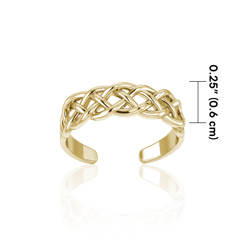 Celtic Knotwork Gold Vermeil Toe Ring VTR605 - Jewelry