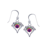 Dolphin Love Sterling Silver Earrings WE234 - Jewelry