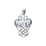 Celtic Knotwork Birds Silver Pendant WP009