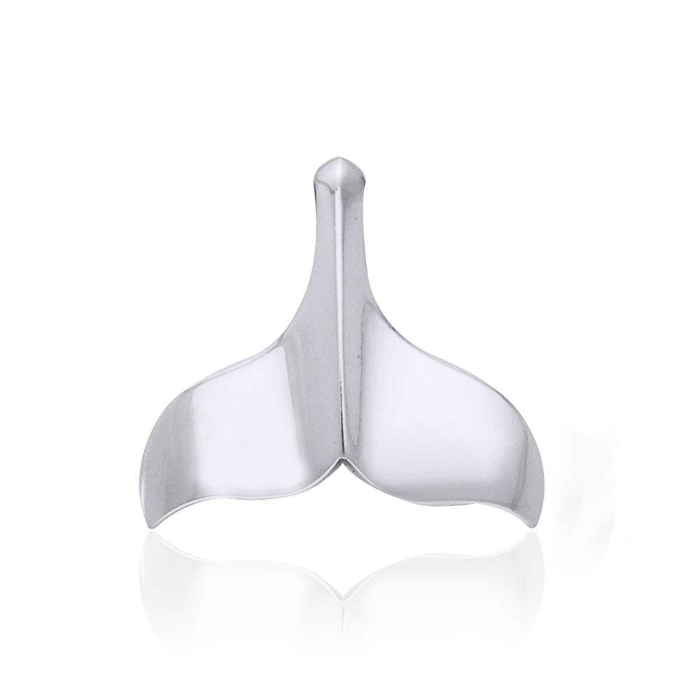 Whale Tail Sterling Silver Pendant WP034 - Jewelry
