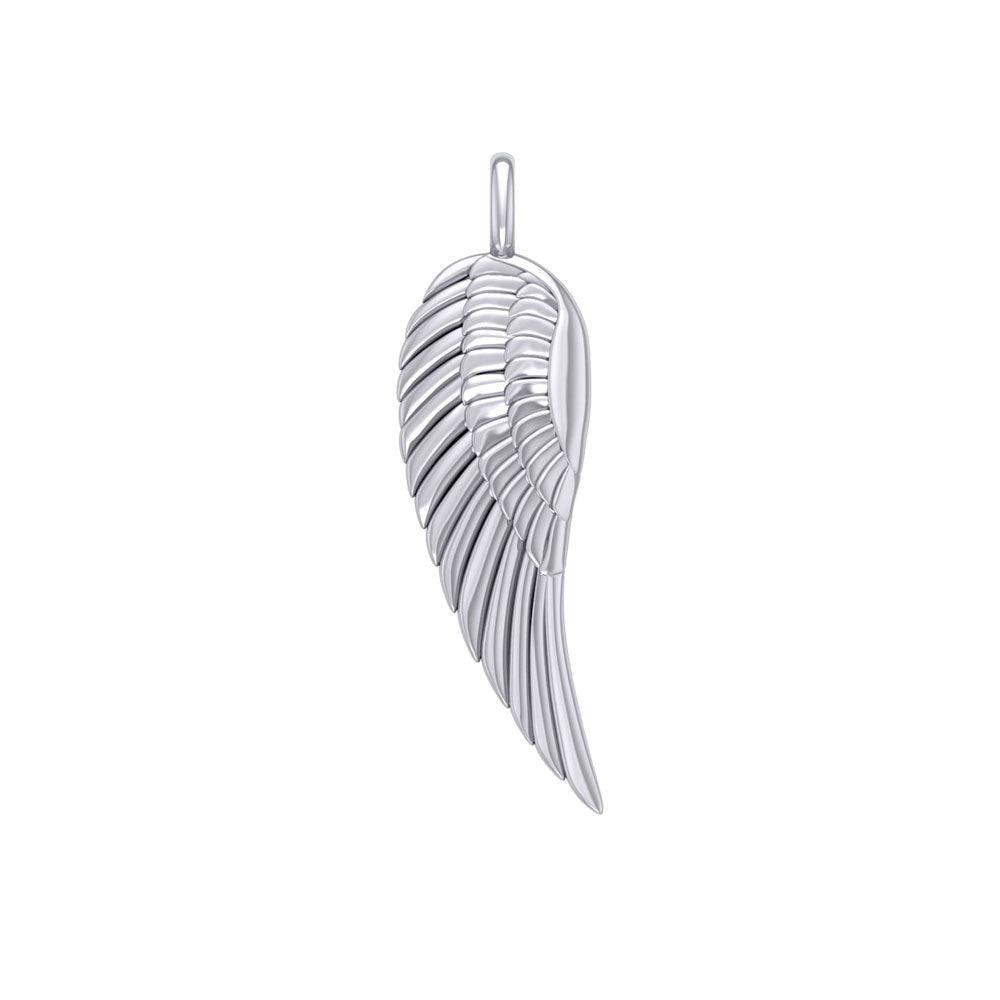 Angel Wing 14K White Gold Pendant WPD2932 - Jewelry