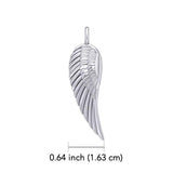 Angel Wing 14K White Gold Pendant WPD2932 - Jewelry