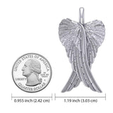 Angel Wings 14K White Gold Pendant WPD2933 - Jewelry