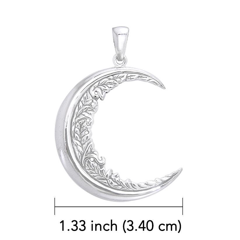 Moon Vines 14K White Gold Pendant WPD3347 - Jewelry