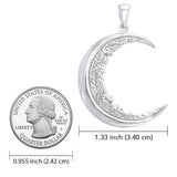 Moon Vines 14K White Gold Pendant WPD3347 - Jewelry