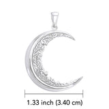 Moon Vines 14K White Gold Pendant WPD3347 - Jewelry