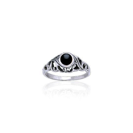 Filigree Sterling Silver Gemstone Ring WR030 - Jewelry