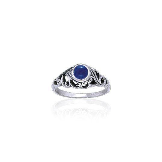 Filigree Sterling Silver Gemstone Ring WR030 - Jewelry