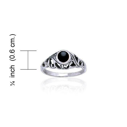 Filigree Sterling Silver Gemstone Ring WR030 - Jewelry