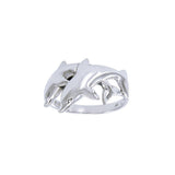 Twin Dolphin Silver Ring WR205 - Jewelry