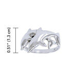 Twin Dolphin Silver Ring WR205 - Jewelry