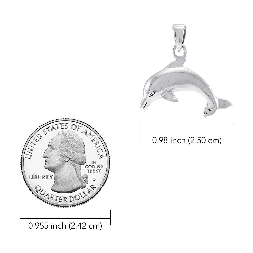 Dolphin 14K White Gold Pendant WTP1016 - Jewelry
