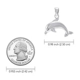 Dolphin 14K White Gold Pendant WTP1016 - Jewelry