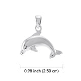 Dolphin 14K White Gold Pendant WTP1016 - Jewelry