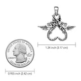 Dragon’s power of two ~ 14K White Gold Jewelry Pendant WTP896 - Jewelry