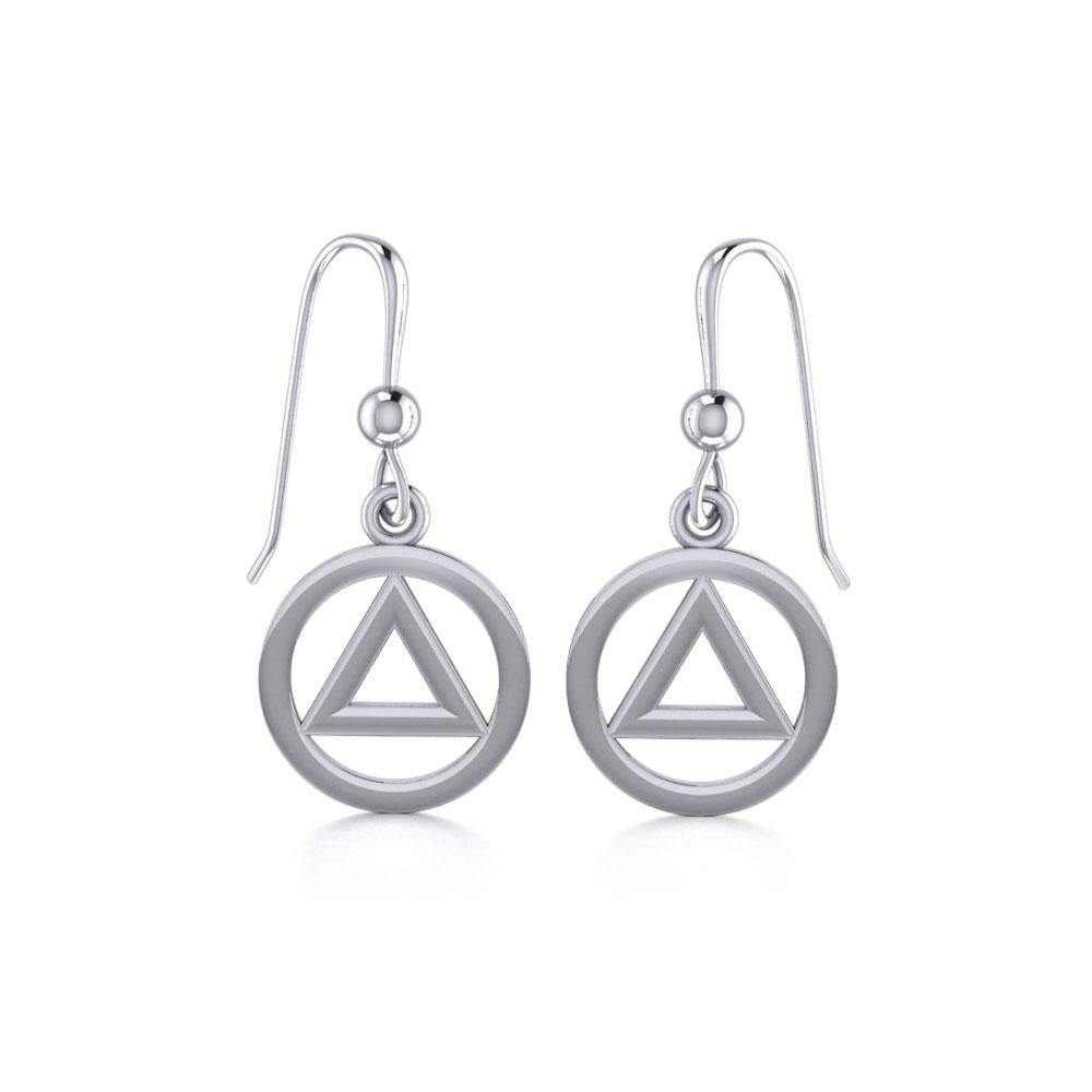 AA Symbol Silver Earrings JE058 - Jewelry
