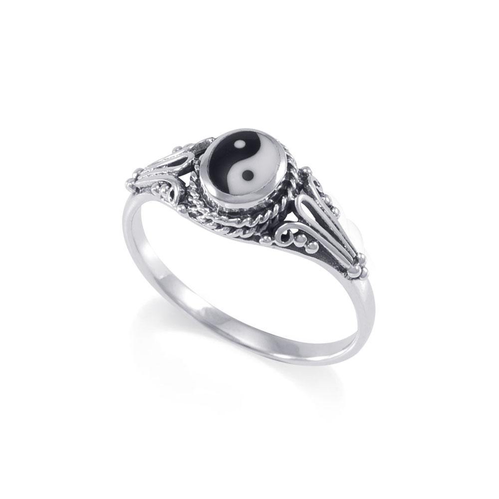 Rainbow / Yin Yang Pride Silver Ring JR207 - Jewelry