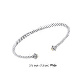 Silver and Gold Bead Cuff Bracelet MBA071 - Jewelry