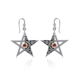 Pentacle Steampunk Silver and Gold Earrings MER1353 - Jewelry