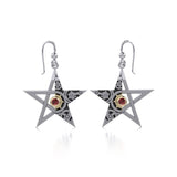 Pentacle Steampunk Silver and Gold Earrings MER1353 - Jewelry