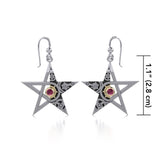 Pentacle Steampunk Silver and Gold Earrings MER1353 - Jewelry