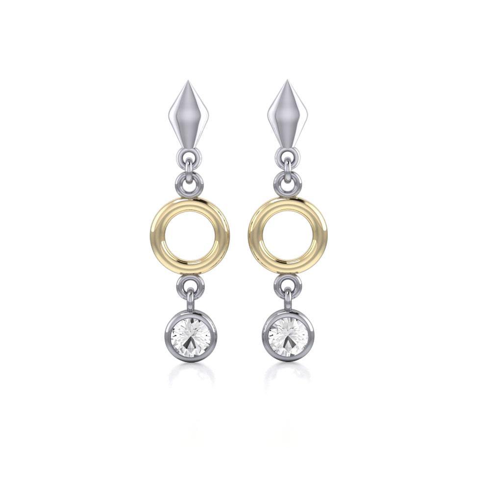 Blaque Circle Black Spinel Earrings MER382 - Jewelry